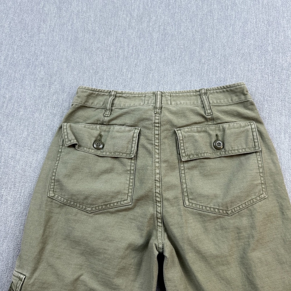 Frame Denim Pants Womens 26 Military Green Service Cropped Cargo Utility Pockets - Picture 12 of 14